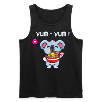 Instant Noodles China Koala Ramen Pasta Spaghetti - Men's Premium Organic Tank Top - black - Front - AI Model Male 178 light (178cm)