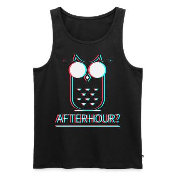 Afterhour Techno Raver Electro Rave Music Club - Men's Premium Organic Tank Top - black - Front - AI Model Male 178 light (178cm)