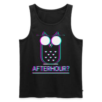 Afterhour Techno Raver Electro Rave Music Club - Men's Premium Organic Tank Top - black - Front - AI Model Male 178 light (178cm)
