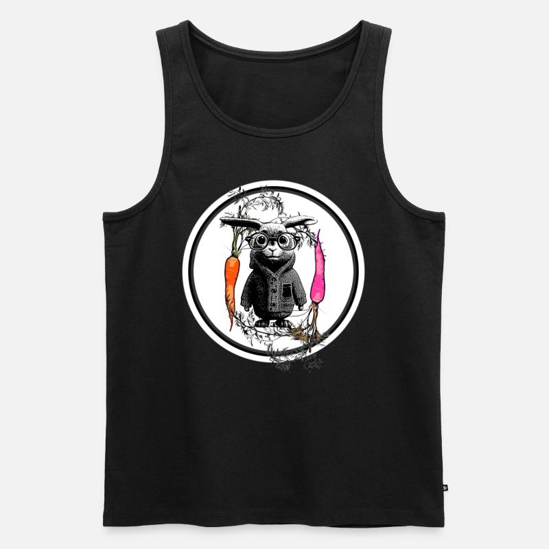 Cooler Hase - Männer Premium Bio Tank Top - Schwarz