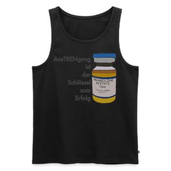 Effort is the key print black - Men's Premium Organic Tank Top - black - Front - AI Model Male 178 light (178cm)
