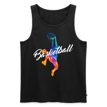 Basketball Player Basketball Player Streetball Sport - Men's Premium Organic Tank Top - black - Front - Michal (187cm)
