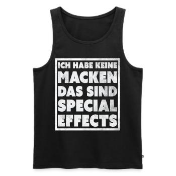 Lustige Sprüche T-Shirt online bestellen ,nur hier - Männer Premium Bio Tank Top - Schwarz - Vorne - AI Model Male 178 light (178cm)