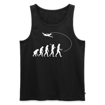 Evolution des Piloten - Männer Premium Bio Tank Top - Schwarz - Vorne - AI Model Male 178 light (178cm)