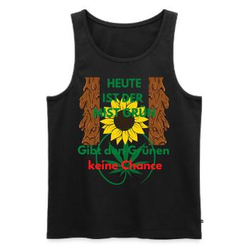 Heute ist der Mist Grün - Männer Premium Bio Tank Top - Schwarz - Vorne - AI Model Male 178 light (178cm)
