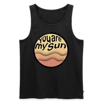 Sun Sunshine Sonne Spruch Landschaft Berge Natur - Männer Premium Bio Tank Top - Schwarz - Vorne - AI Model Male 178 light (178cm)