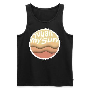 Sun Saying Sun Sunshine Landscape Mountains Nature - Men's Premium Organic Tank Top - black - Front - Michal (187cm)