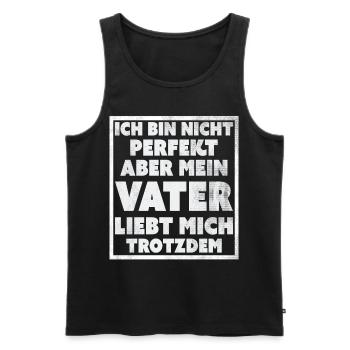 Lustige Sprüche T-Shirt online bestellen ,nur hier - Männer Premium Bio Tank Top - Schwarz - Vorne - AI Model Male 178 light (178cm)