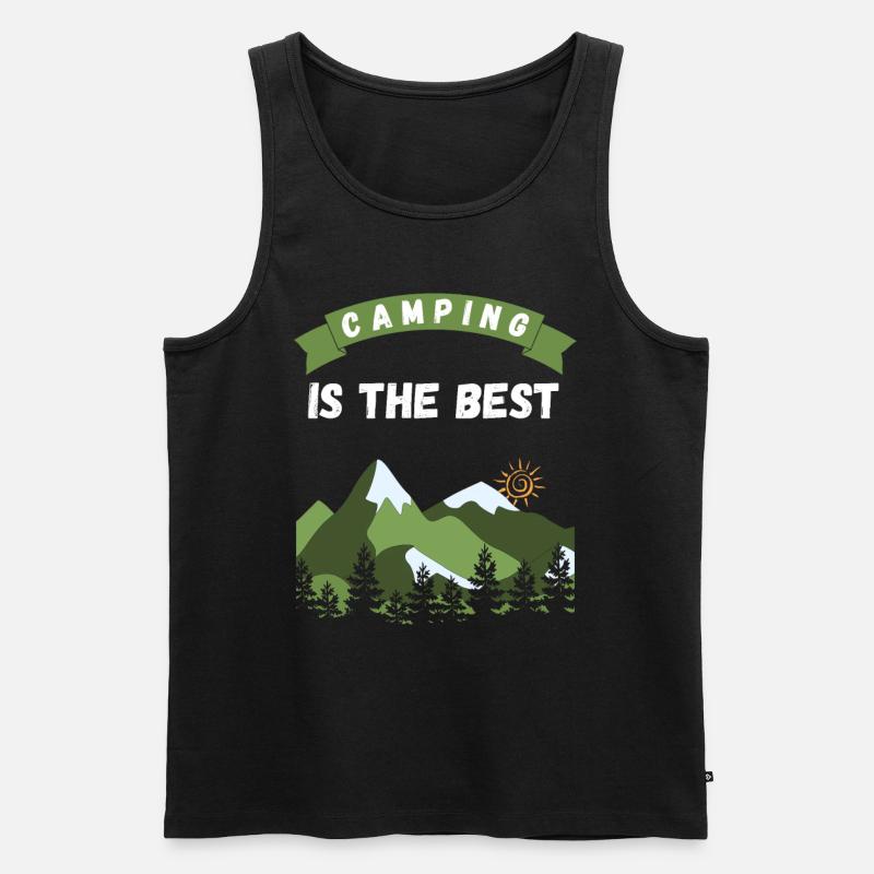 Campingis the best - Design - Männer Premium Bio Tank Top - Schwarz