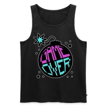 Game Over Retrogaming Pro Gamer Multiplayer Spiele - Männer Premium Bio Tank Top - Schwarz - Vorne - AI Model Male 178 light (178cm)