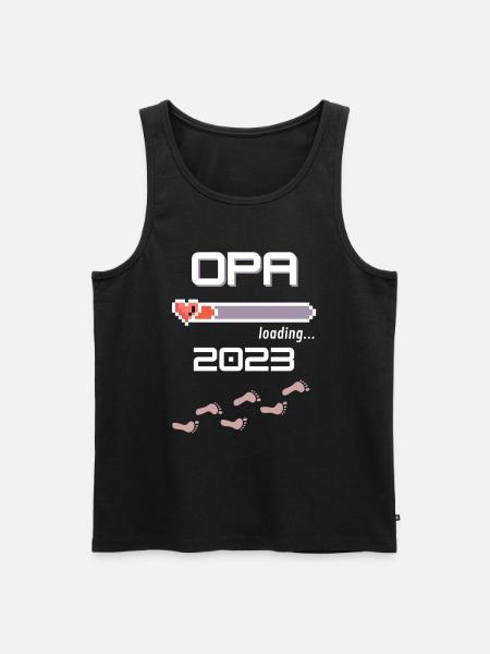 Opa 2023 loading... - Männer Premium Bio Tank Top - Schwarz