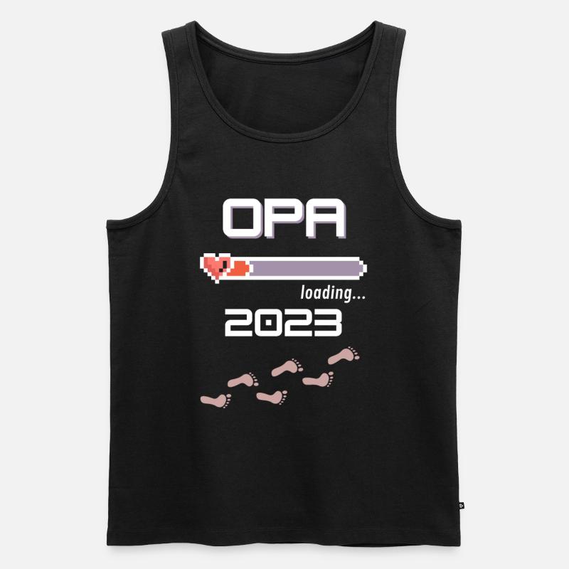 Opa 2023 loading... - Männer Premium Bio Tank Top - Schwarz