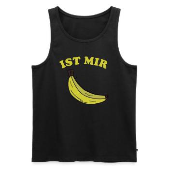 Ist mir banane - Männer Premium Bio Tank Top - Schwarz - Vorne - Michal (187cm)