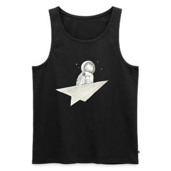 Catstronaut - Männer Premium Bio Tank Top - Schwarz - Vorne - AI Model Male 178 light (178cm)