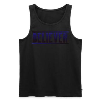 Croyant Faire confiance Foi Je sais ce que je sais don - Débardeur bio Premium Homme - noir - Devant - AI Model Male 178 light (178cm)
