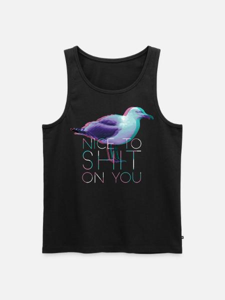 Naughty seagull - Men's Premium Organic Tank Top - black