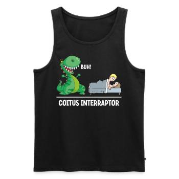 Coitus Interraptor - Männer Premium Bio Tank Top - Schwarz - Vorne - AI Model Male 178 light (178cm)