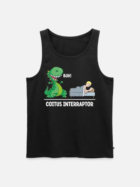 Coitus Interraptor - Männer Premium Bio Tank Top - Schwarz