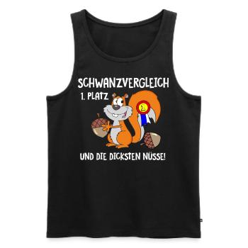 Eichhörnchen Schwanzvergleich - Männer Premium Bio Tank Top - Schwarz - Vorne - Michal (187cm)