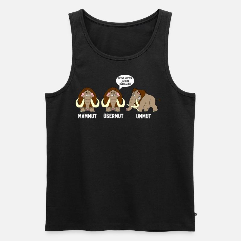 Mammut Übermut Unmut - Männer Premium Bio Tank Top - Schwarz
