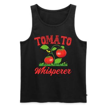 Tomato Whisperer - Männer Premium Bio Tank Top - Schwarz - Vorne - AI Model Male 178 light (178cm)