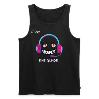 Zocker Shirt - Männer Premium Bio Tank Top - Schwarz - Vorne - AI Model Male 178 light (178cm)