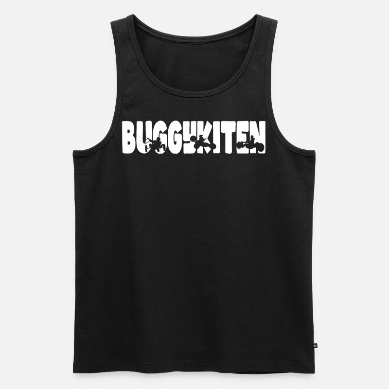 Buggykiten - Männer Premium Bio Tank Top - Schwarz