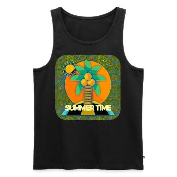 Summer Time - Club WoW - Männer Premium Bio Tank Top - Schwarz - Vorne - Michal (187cm)