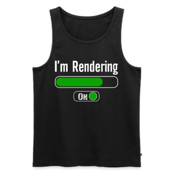 I'm RenderingVideoeditor Bearbeitender Videofilmer - Männer Premium Bio Tank Top - Schwarz - Vorne - AI Model Male 178 light (178cm)