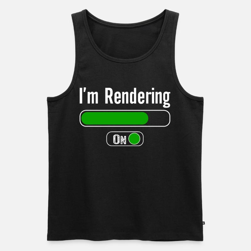 I'm RenderingVideoeditor Bearbeitender Videofilmer - Männer Premium Bio Tank Top - Schwarz