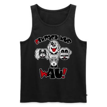 Einfach nur Wau - Männer Premium Bio Tank Top - Schwarz - Vorne - AI Model Male 178 light (178cm)