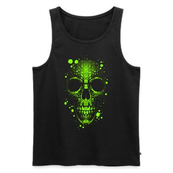 Totenkopf Skull - Männer Premium Bio Tank Top - Schwarz - Vorne - AI Model Male 178 light (178cm)