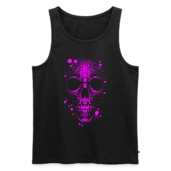 Totenkopf Skull - Männer Premium Bio Tank Top - Schwarz - Vorne - Michal (187cm)