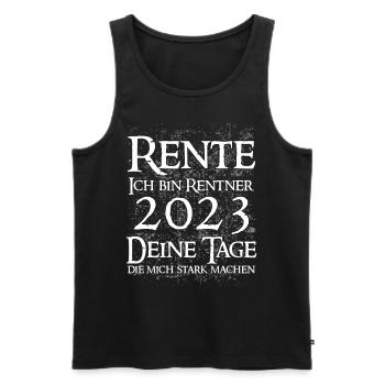 Rente - Männer Premium Bio Tank Top - Schwarz - Vorne - AI Model Male 178 light (178cm)