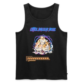 Hamster Nager Haustier Aquarell Geschenk - Männer Premium Bio Tank Top - Schwarz - Vorne - Michal (187cm)