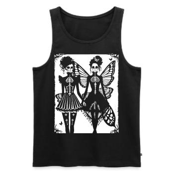 Fairycore Ästhetik Skelett Fee Goth Grunge G - Männer Premium Bio Tank Top - Schwarz - Vorne - Michal (187cm)