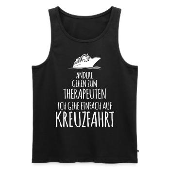 Kreuzfahrt Kreuzfahrtschiff Seereise Meer Geschenk - Männer Premium Bio Tank Top - Schwarz - Vorne - Michal (187cm)
