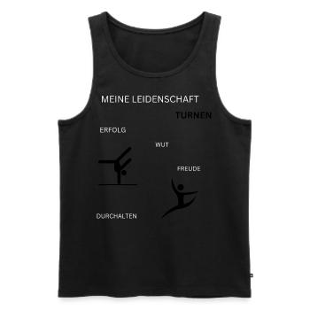 Turnen - Männer Premium Bio Tank Top - Schwarz - Vorne - Michal (187cm)