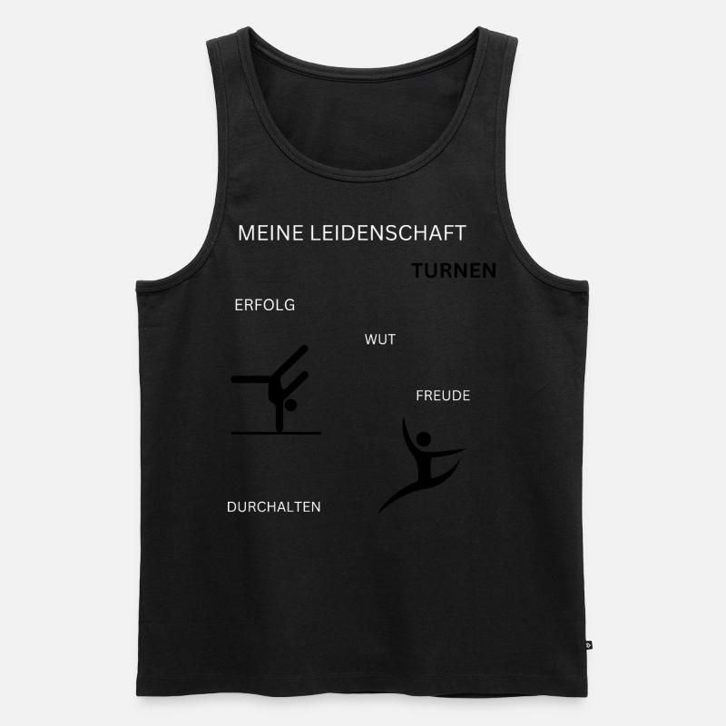 Turnen - Männer Premium Bio Tank Top - Schwarz