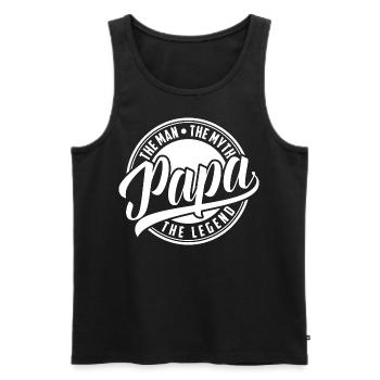 Dad | The Man The Myth The Legend - Men's Premium Organic Tank Top - black - Front - Michal (187cm)