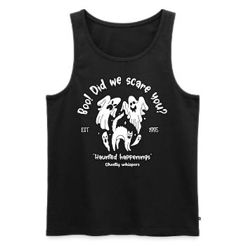 Haunted happenings. Ghostly whispers - Ghostface - Männer Premium Bio Tank Top - Schwarz - Vorne - Michal (187cm)