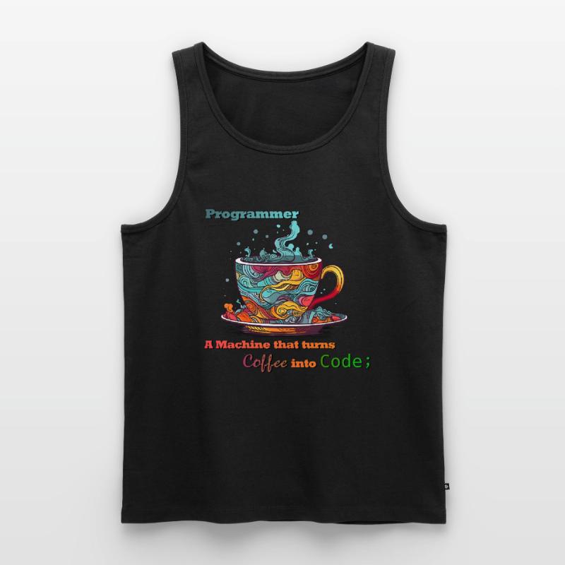 Programmer - Coffee into Code Men's Premium Organic Tank Top