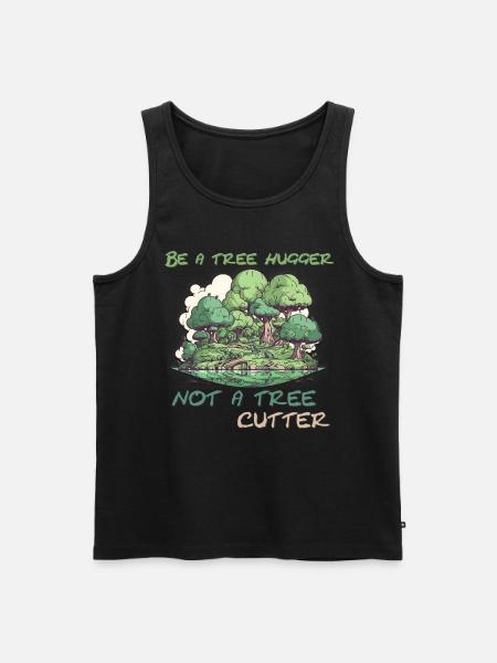 Be a tree hugger - Men's Premium Organic Tank Top - black
