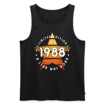 A Star was born 1988 original limited edition - Men's Premium Organic Tank Top - black - Front - AI Model Male 178 light (178cm)
