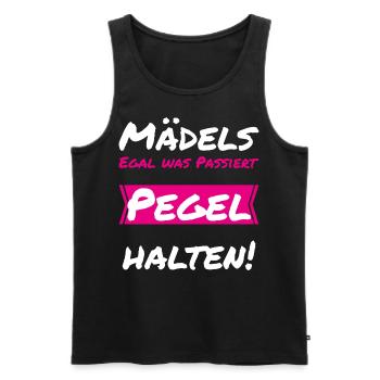 egal was passiert pegel halten JGA - Männer Premium Bio Tank Top - Schwarz - Vorne - Michal (187cm)