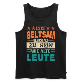 Alt Alter Geburtstag alter Sack Jahrgang - Männer Premium Bio Tank Top - Schwarz - Vorne - AI Model Male 178 light (178cm)
