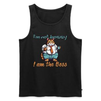 I'm not bossy - Men's Premium Organic Tank Top - black - Front - AI Model Male 178 light (178cm)