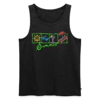 Sommer Sonne Party - Männer Premium Bio Tank Top - Schwarz - Vorne - AI Model Male 178 light (178cm)
