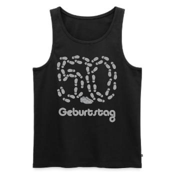 50 feiert den 50sten! - Männer Premium Bio Tank Top - Schwarz - Vorne - AI Model Male 178 light (178cm)