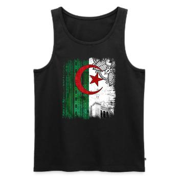 Identity of Algeria - Männer Premium Bio Tank Top - Schwarz - Vorne - AI Model Male 178 light (178cm)